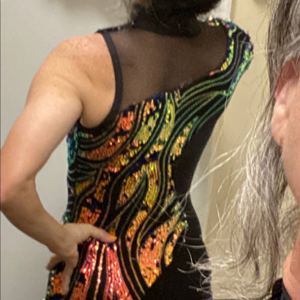 Intergalactic One Shoulder Sequin Jumpsuit - Picture 2 of 11